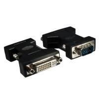 Dinic Adapter VGA Stecker auf DVI-I Buchse, schwarz