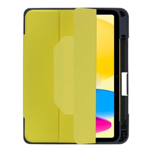 DEQSTER Rugged MAX Case für Apple iPad 10,9" (10. Gen), Transparent/Gelb