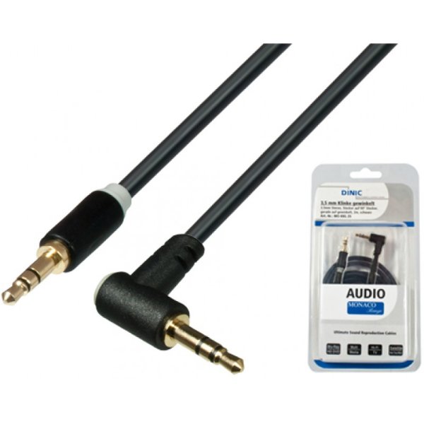 Monaco Range 3,5mm Klinke St. auf 90° St., gerade auf gewinkelt