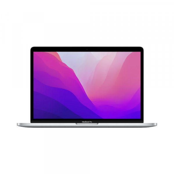 Apple MacBook Pro 13", Silber, M2 Chip mit 8 Core CPU und 10 Core GPU und 16 Core Neural Engine, 8GB