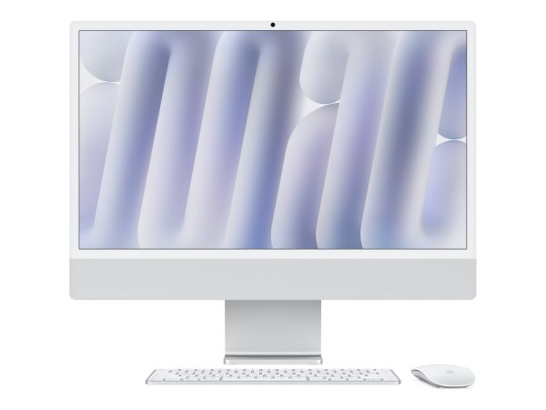 Apple iMac 24“, Silber, M4 Chip mit 8-Core CPU, 8-Core GPU und 16-Core Neural Engine, 16GB, 256GB SS