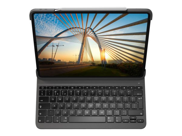 Logitech Slim Folio Pro - Tastatur und Foliohülle - hintergrundbeleuchtet - kabellos - Bluetooth LE 