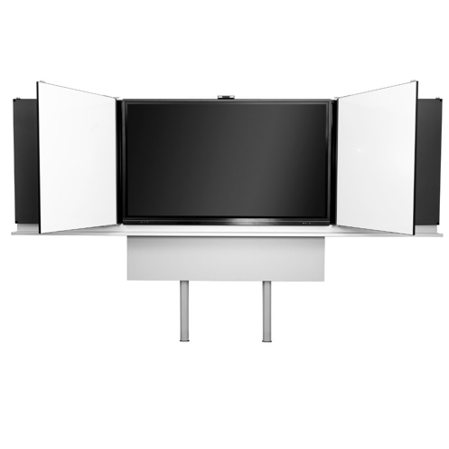 HybridTafel WAYNE wandmontiert mit interaktivem 75" oder 86“ Zoll Touchdisplay
