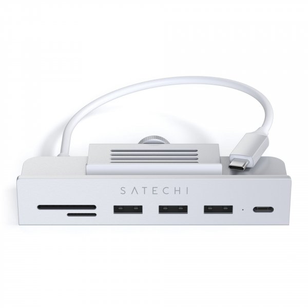 Satechi Aluminum USB-C Clamp Hub Pro für Apple iMac (6 in 1)