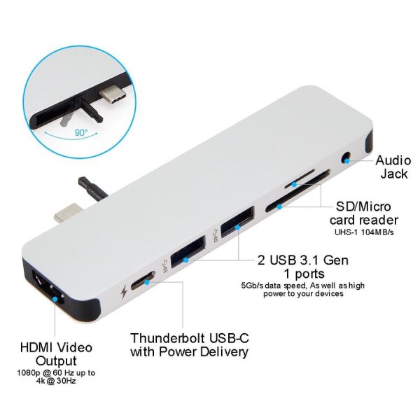 HyperDrive SOLO Hub 7-in-1, Apple MacBook & USB-C Notebooks