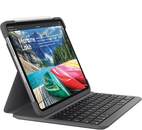 Logitech Slim Folio Pro für iPad Pro 12.9“ (3.Generation), Tastatur, Schwarz