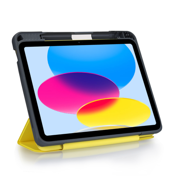 DEQSTER Rugged MAX Case für Apple iPad 10,9" (10. Gen), Transparent/Gelb