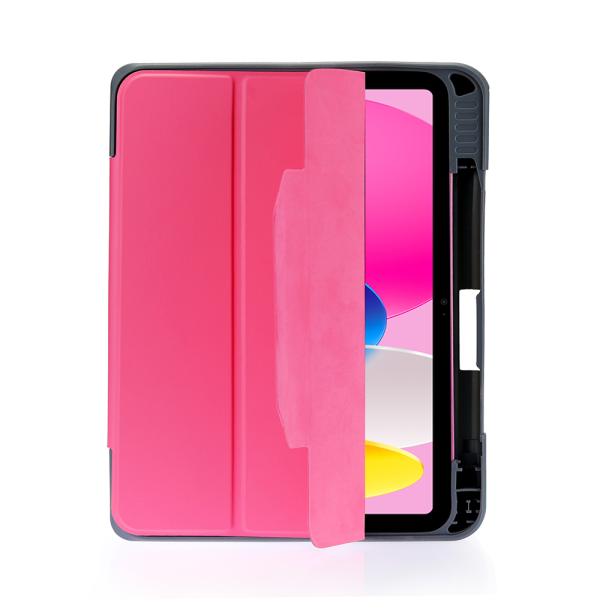 DEQSTER Rugged MAX Case für Apple iPad 10,9" (10. Gen), Transparent/Pink