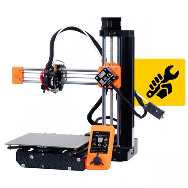 Prusa MINI+ Bausatz 3D Drucker, Schwarz/Orange