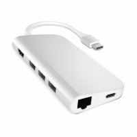 Satechi USB-C Hub, Multi-Port Adapter Silber