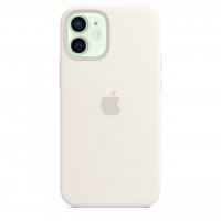 Apple Silikon Case für iPhone 12 mini Weiß